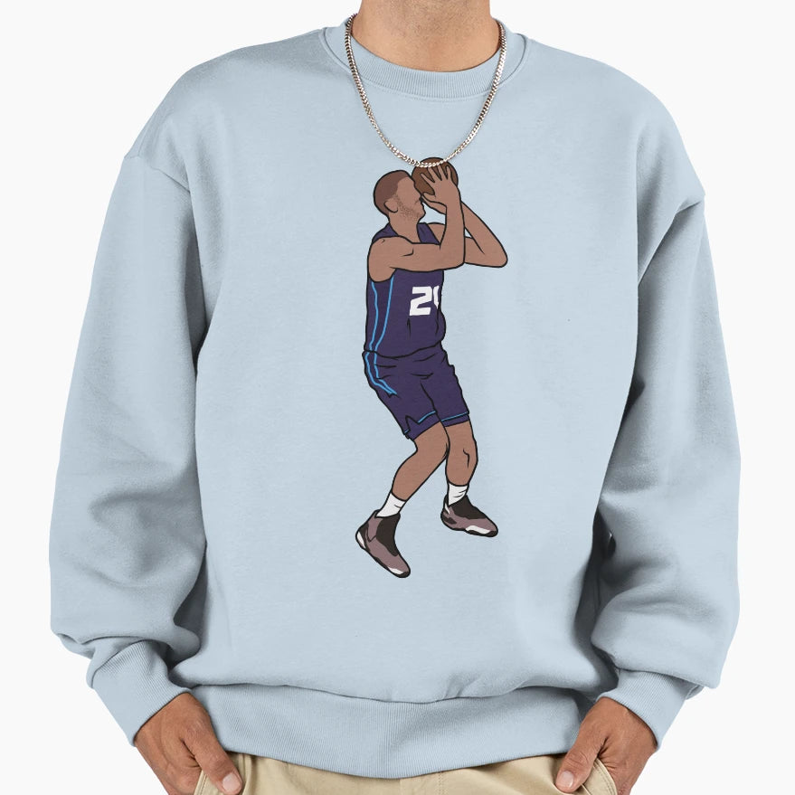 Mason Plumlee Lefty Jumper Sweatshirt - Casual Everyday Wear Men Women - T-Shirt, Sweatshirt, Hoodie