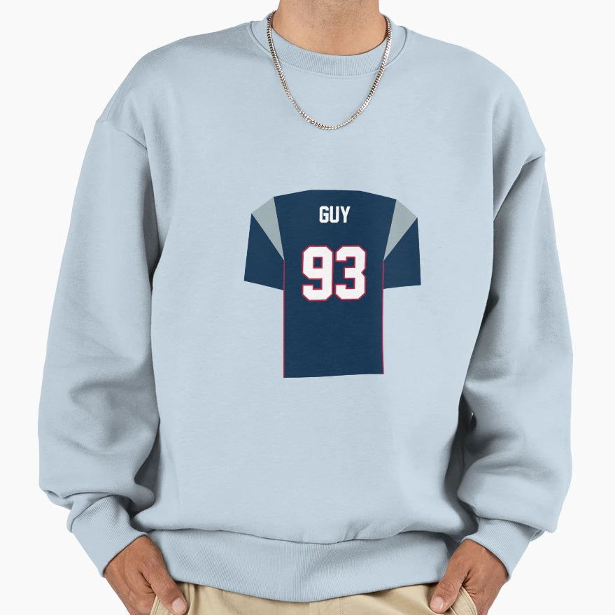 Lawrence Guy Patriots Jersey Sweatshirt - Fun Novelty Design Unisex - T-Shirt, Sweatshirt, Hoodie