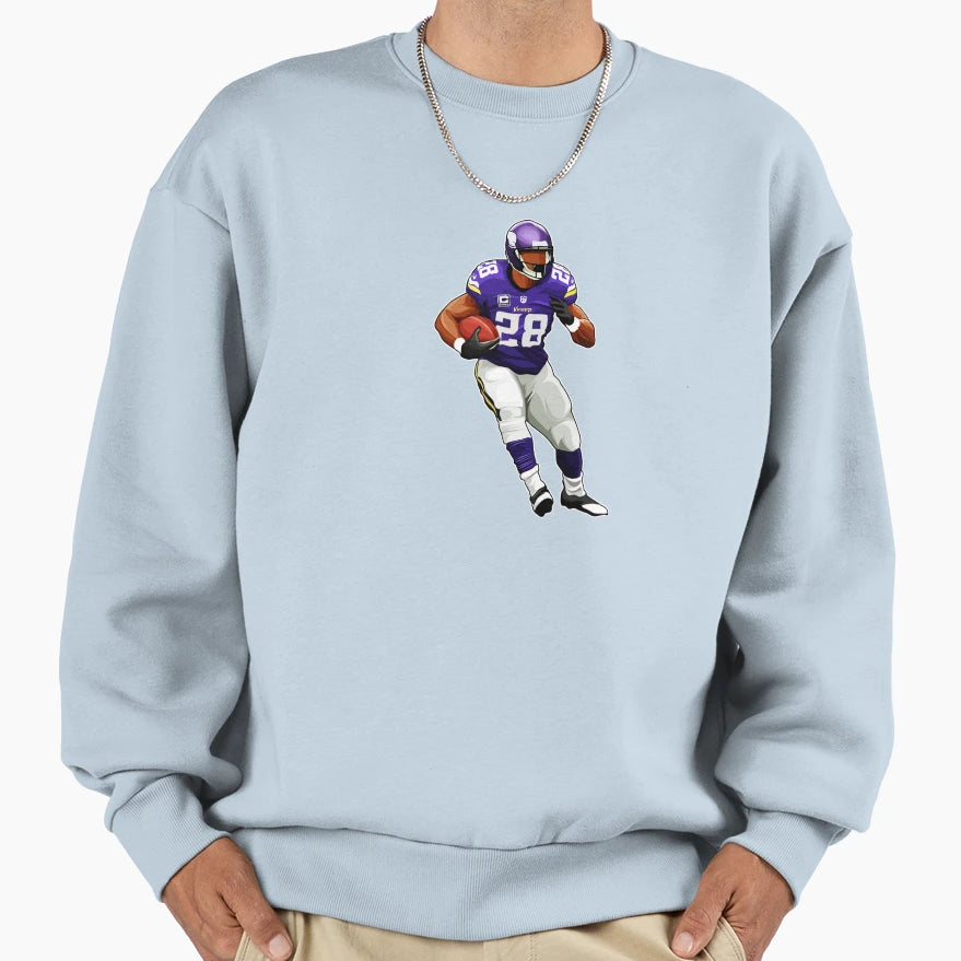 Adrian Peterson Vikings Running Sweatshirt - Aesthetic Graphic for Adults - T-Shirt, Sweatshirt, Hoodie