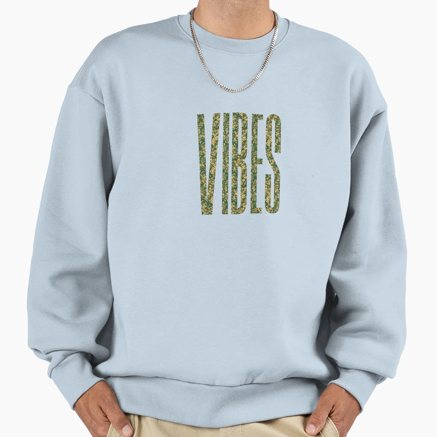 Vibes Sweatshirt - Minimalist Print Men Women - T-Shirt, Sweatshirt, Hoodie