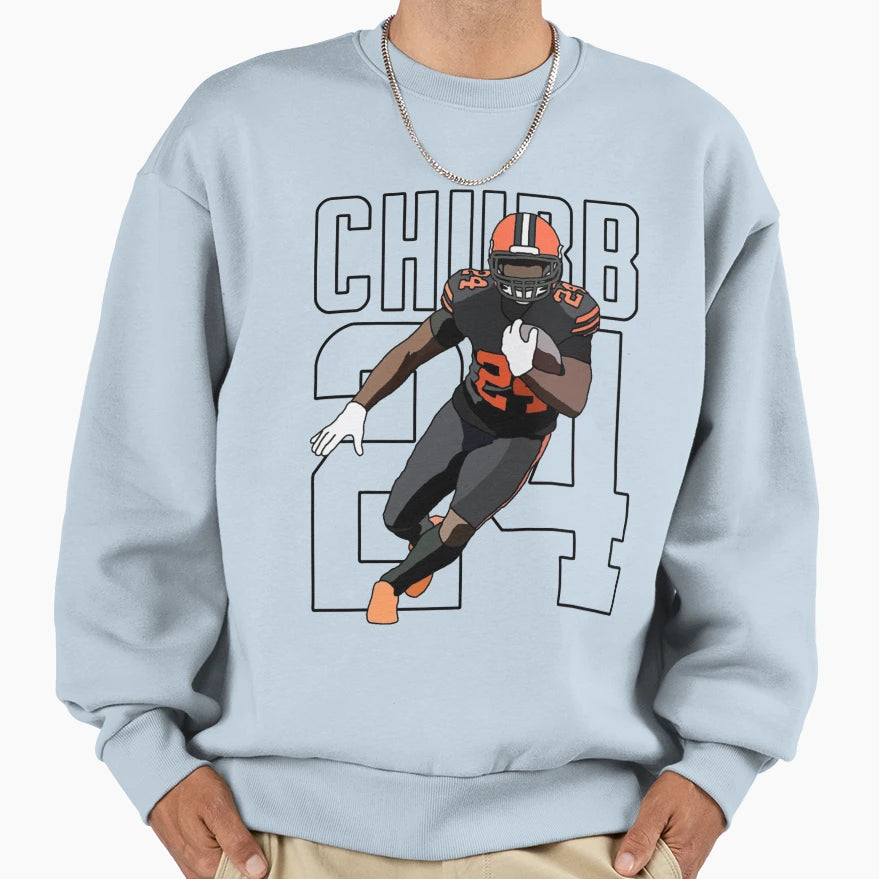 Nick Chubb Gift Loves Cat Sweatshirt - Casual Everyday Wear for Adults - T-Shirt, Sweatshirt, Hoodie