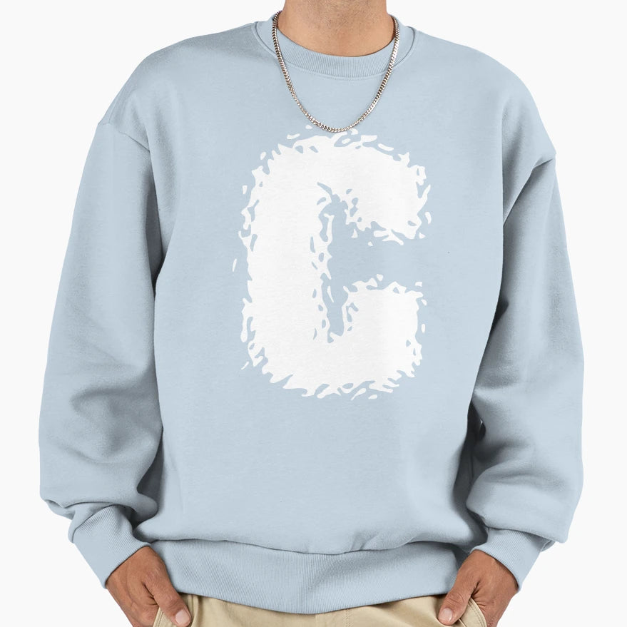 Alphabet Letter C Funny Glas Sweatshirt - Casual Everyday Wear Unisex - T-Shirt, Sweatshirt, Hoodie