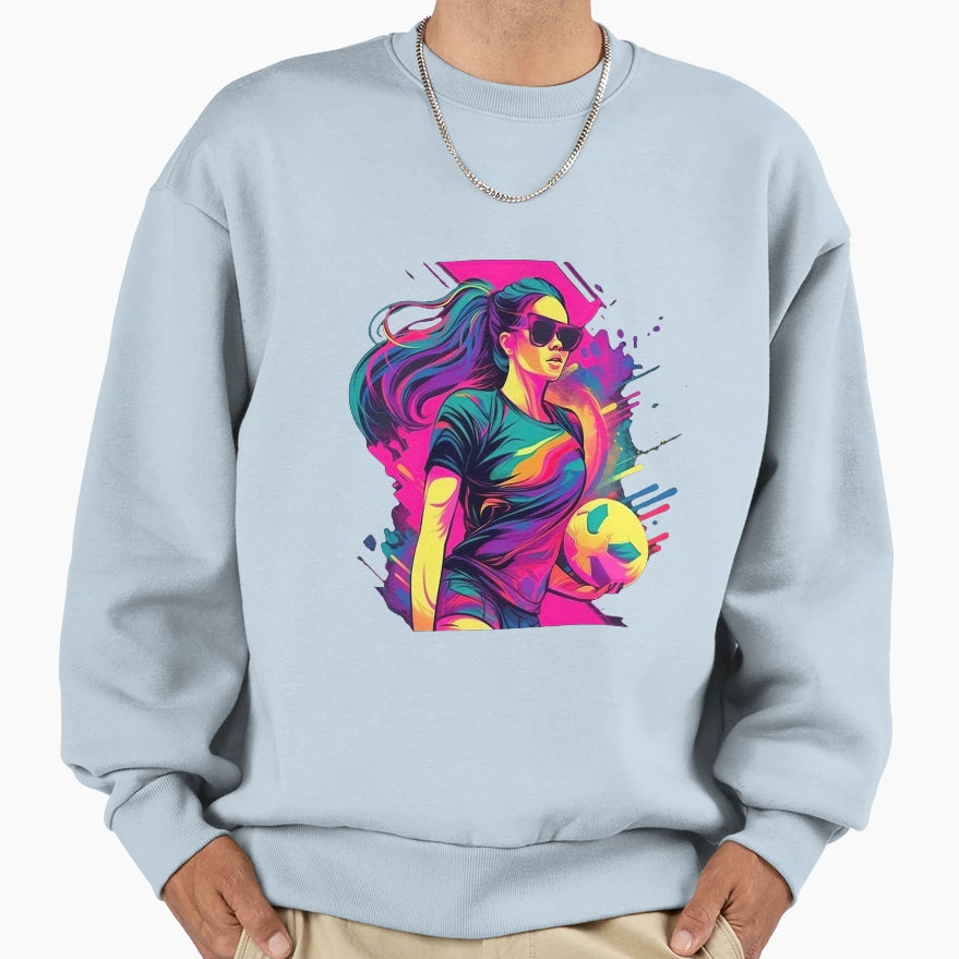 Volleyball Player 5 Sweatshirt - Fun Novelty Design for Adults - T-Shirt, Sweatshirt, Hoodie