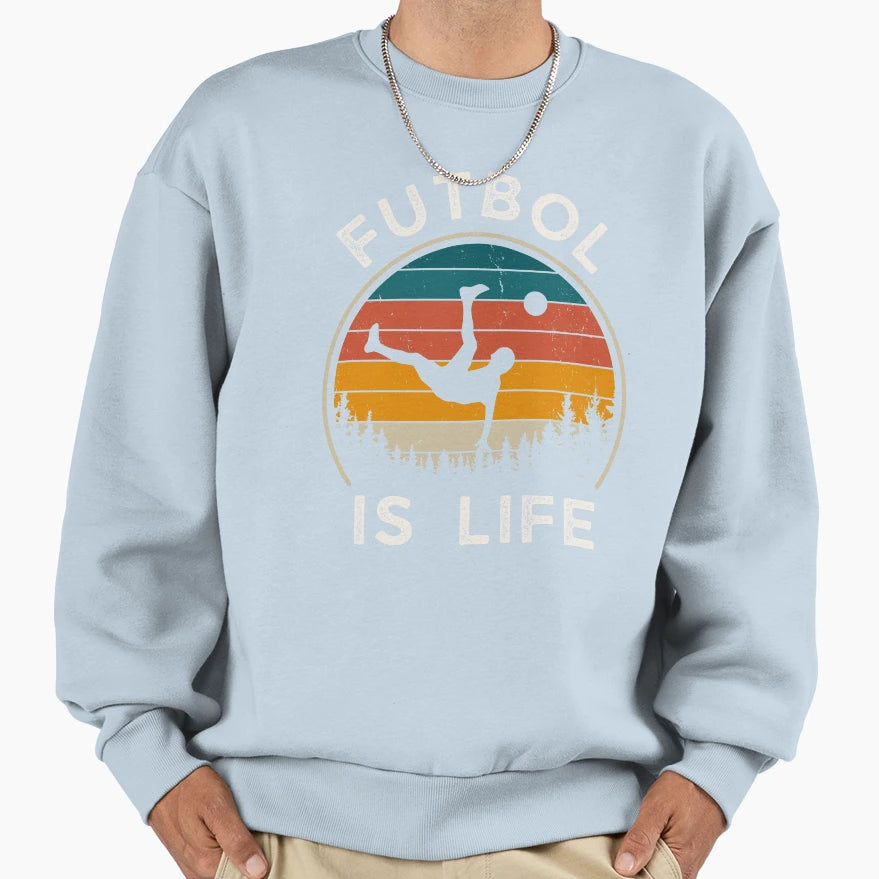 Futbol Is Life Soccer Lovers Costume T-Shirt - Trendy Graphic for Adults - T-Shirt, Sweatshirt, Hoodie