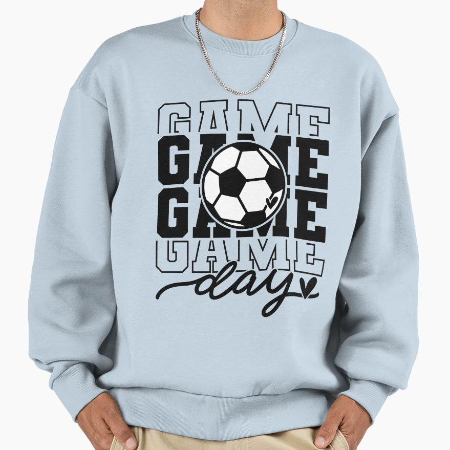 Soccer Game Day Heart Sweatshirt - Fun Novelty Design Unisex - T-Shirt, Sweatshirt, Hoodie