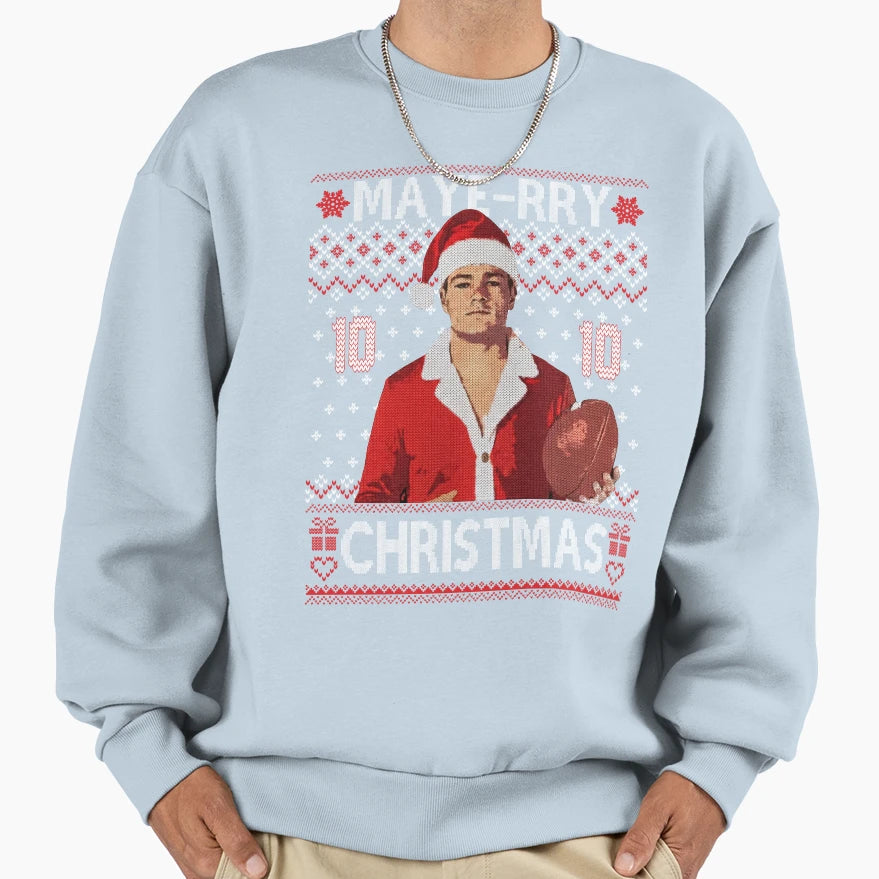 Drake Maye Merry Sweatshirt - Aesthetic Graphic Unisex - T-Shirt, Sweatshirt, Hoodie