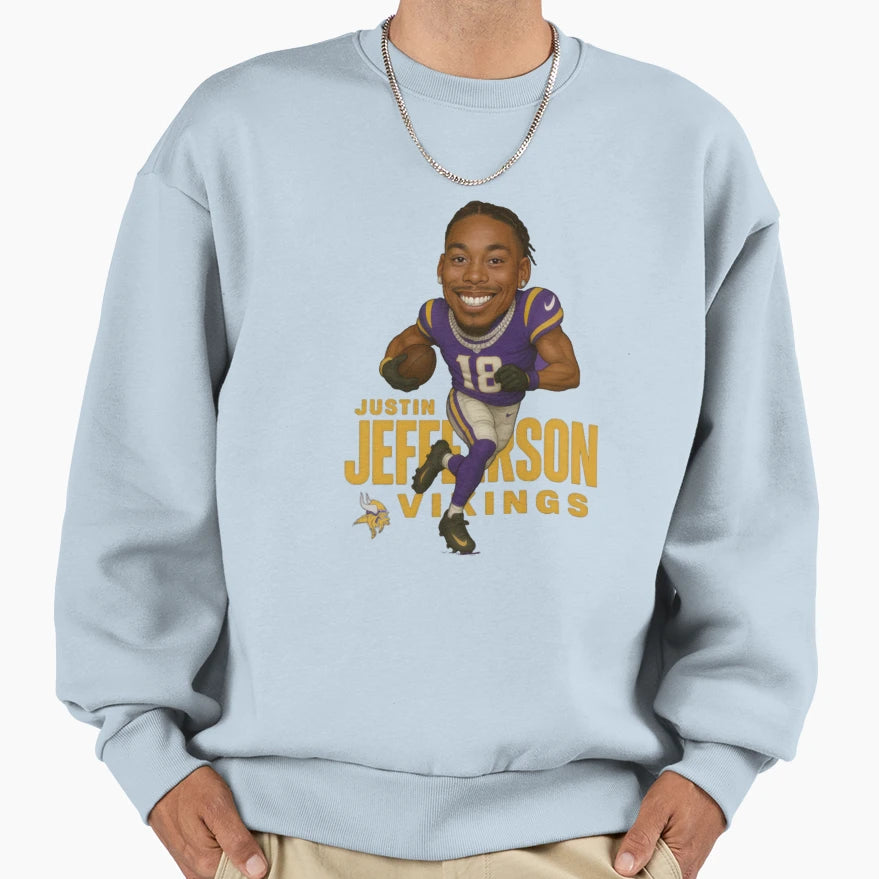 JJ Minnesota Vikings Caricature Sweatshirt - Novelty Apparel Unisex - T-Shirt, Sweatshirt, Hoodie