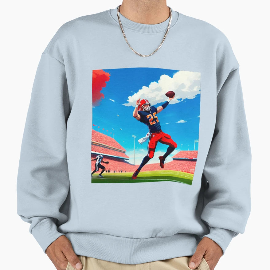 Gridiron Guardian American Football Sweatshirt - Graphic Print for Adults - T-Shirt, Sweatshirt, Hoodie