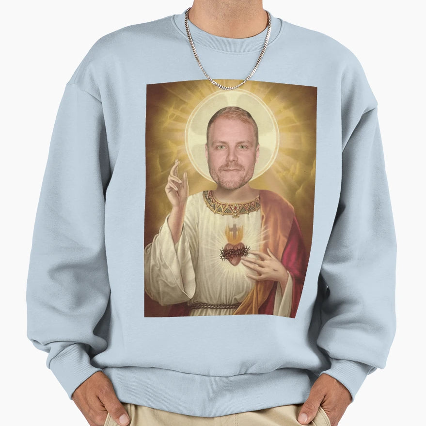 Valtteri Bottas As Jesus Sweatshirt - Streetwear Style for Adults - T-Shirt, Sweatshirt, Hoodie