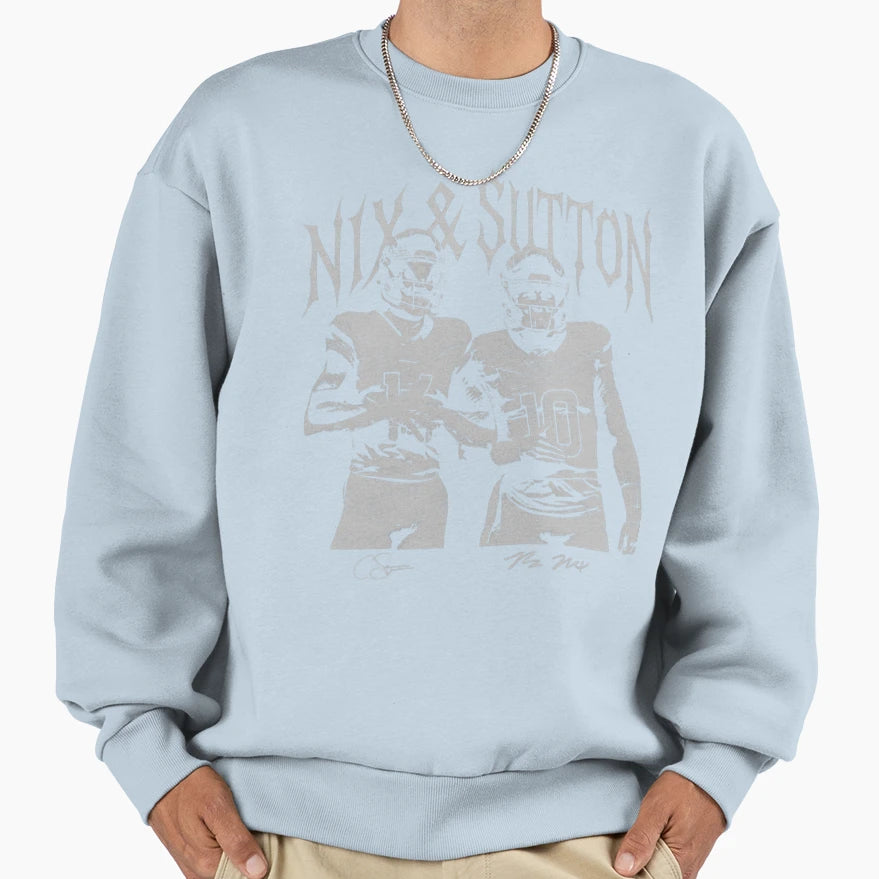 Bo Nix Courtland Sutton Football Sweatshirt - Streetwear Style Men Women - T-Shirt, Sweatshirt, Hoodie