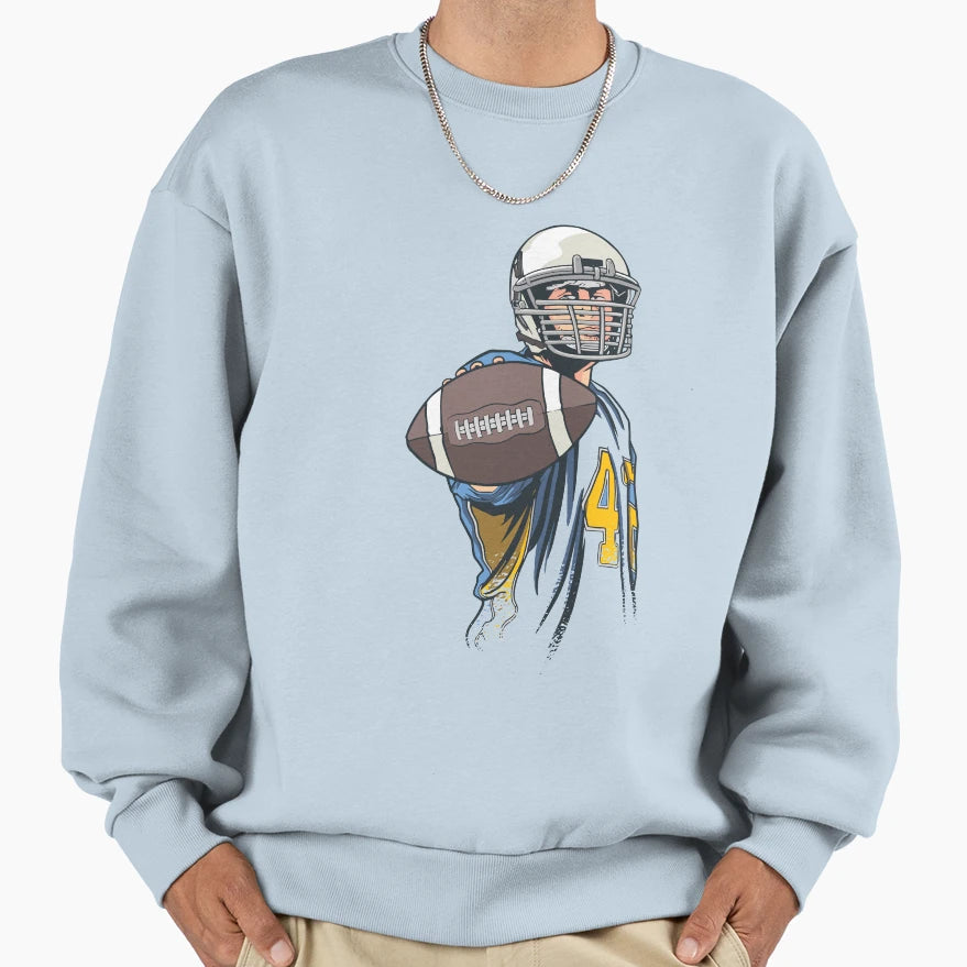 American Football Sports Fitness Sweatshirt - Trendy Graphic for Adults - T-Shirt, Sweatshirt, Hoodie