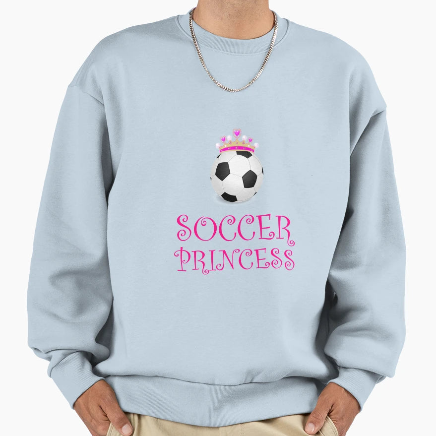 Soccer Princess Sweatshirt - Graphic Print Men Women - T-Shirt, Sweatshirt, Hoodie