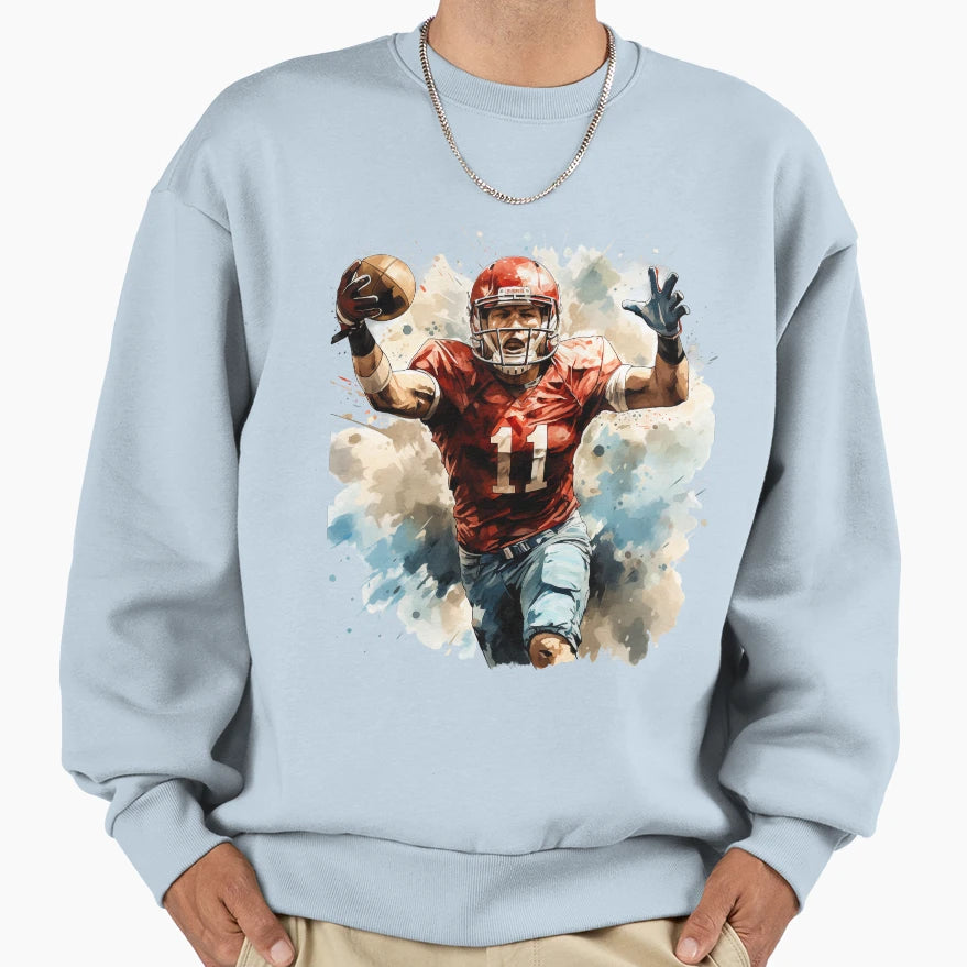 Football Player 3 Sweatshirt - Streetwear Style for Adults - T-Shirt, Sweatshirt, Hoodie