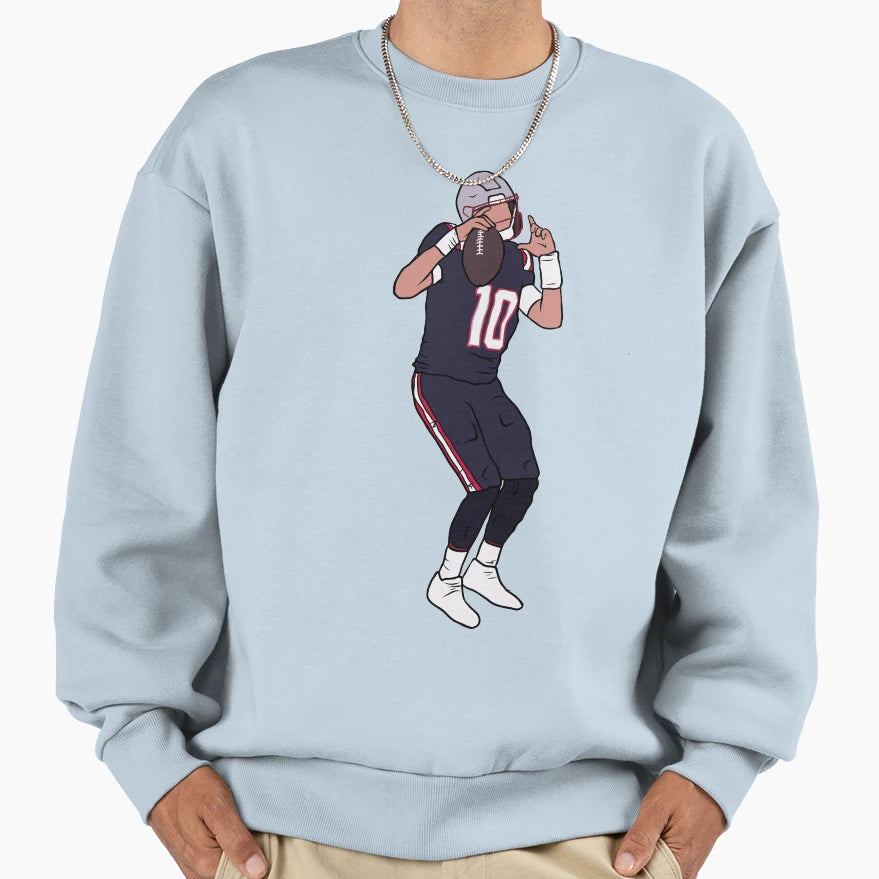 Mac Jones Touchdown Celebration Sweatshirt - Minimalist Print Unisex - T-Shirt, Sweatshirt, Hoodie