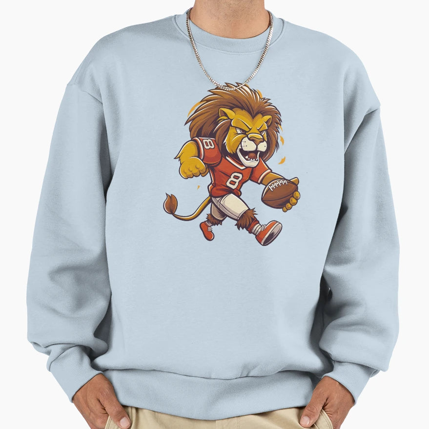 Lions Football Sweatshirt - Graphic Print Men Women - T-Shirt, Sweatshirt, Hoodie