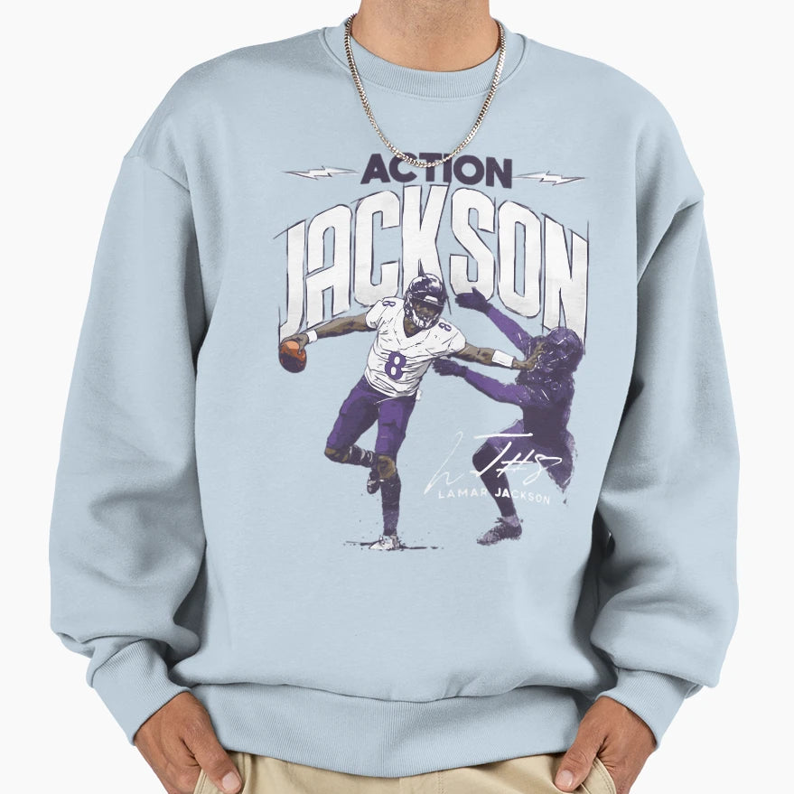 Lamar Baltimore Action Sweatshirt - Streetwear Style Men Women - T-Shirt, Sweatshirt, Hoodie