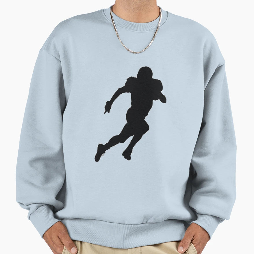 Football Player Sweatshirt - Aesthetic Graphic for Adults - T-Shirt, Sweatshirt, Hoodie