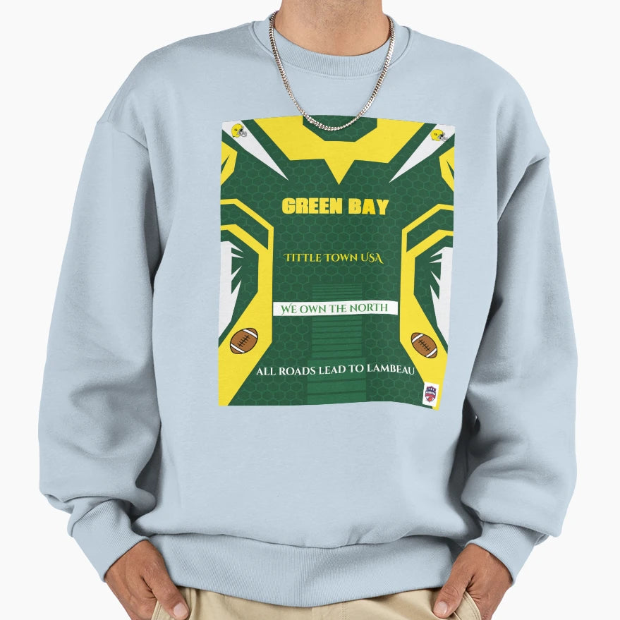 Green Bay Team Sweatshirt - Minimalist Print Men Women - T-Shirt, Sweatshirt, Hoodie