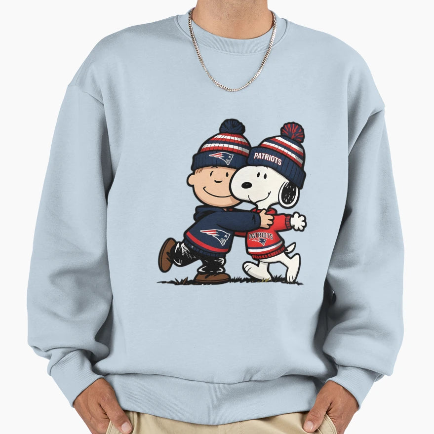 Snoopy And Charlie Brown New England Sweatshirt - Streetwear Style Unisex - T-Shirt, Sweatshirt, Hoodie
