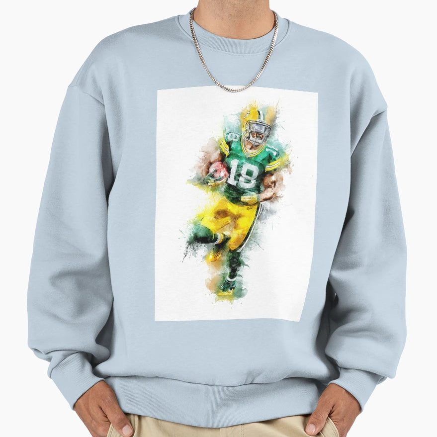 Football Player Awesome Abstract Sweatshirt - Graphic Print for Adults - T-Shirt, Sweatshirt, Hoodie