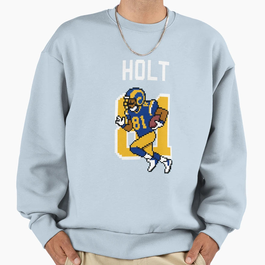 Torry Holt 81 Rams 8 Bit Football Sweatshirt - Streetwear Style Unisex - T-Shirt, Sweatshirt, Hoodie