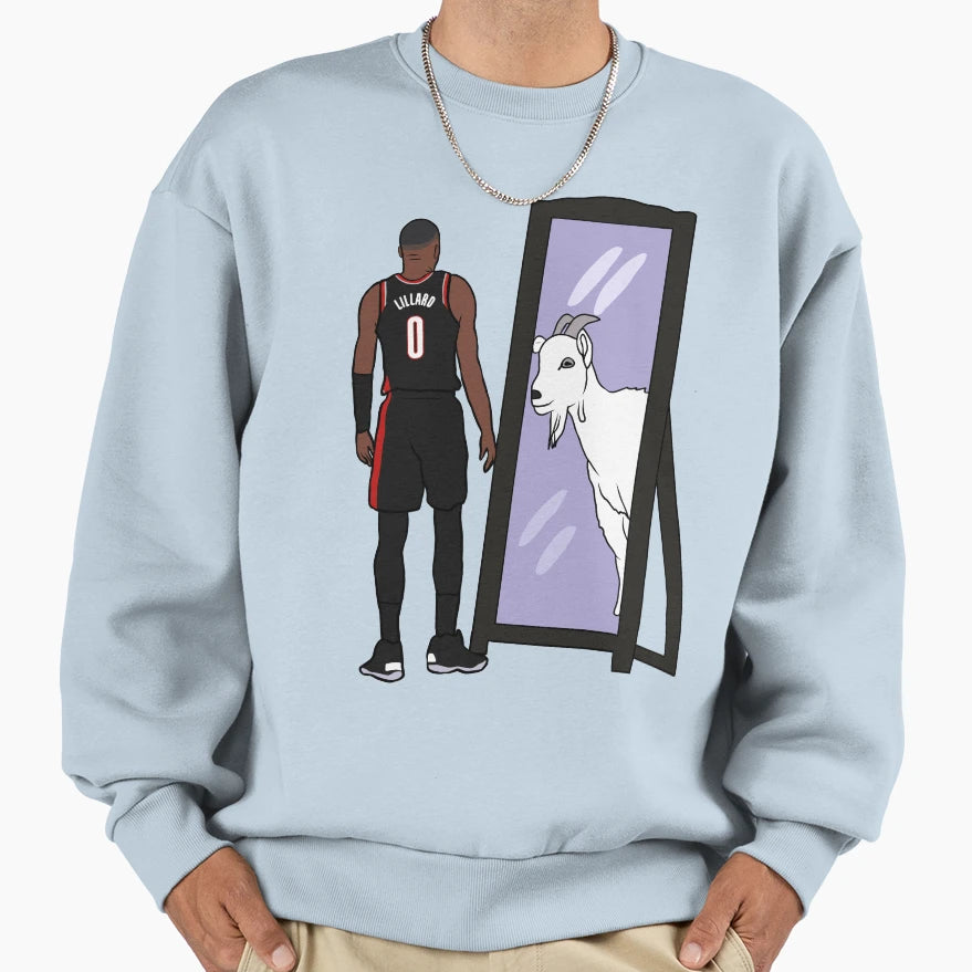 Damian Lillard Mirror Goat Sweatshirt - Casual Everyday Wear Men Women - T-Shirt, Sweatshirt, Hoodie
