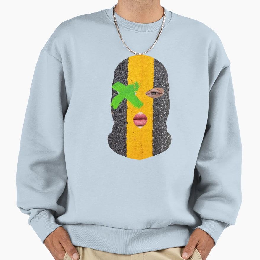 Streetwise Criminal Urban Mask Sweatshirt - Minimalist Print Men Women - T-Shirt, Sweatshirt, Hoodie
