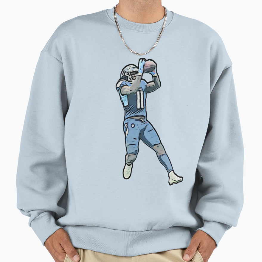 Aj Brown Titans Wide Receiver Bold Sweatshirt - Trendy Graphic for Adults - T-Shirt, Sweatshirt, Hoodie