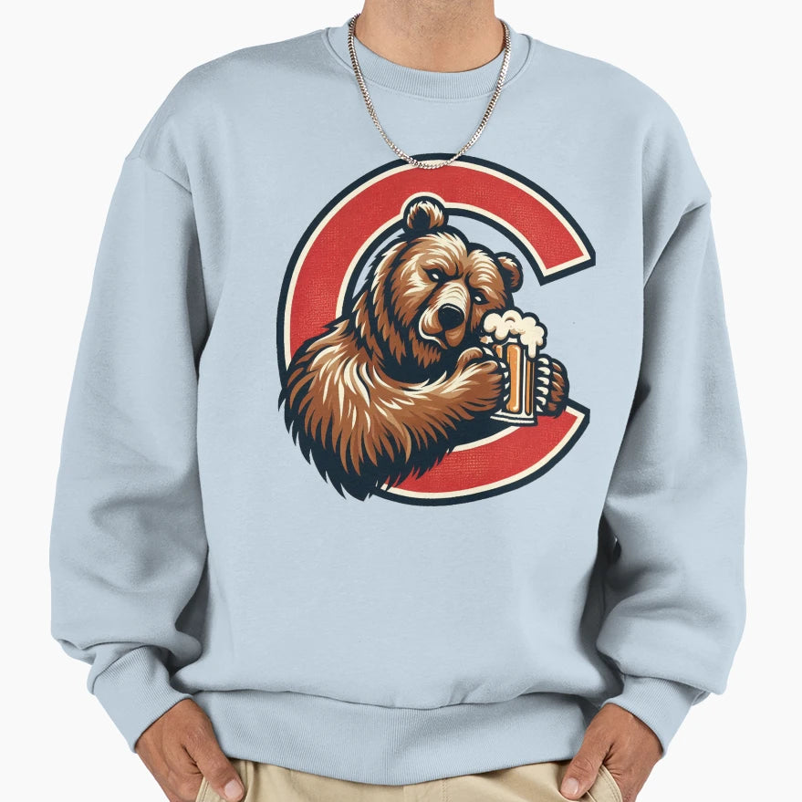 Red C Cornell Bear Sweatshirt - Novelty Apparel Unisex - T-Shirt, Sweatshirt, Hoodie