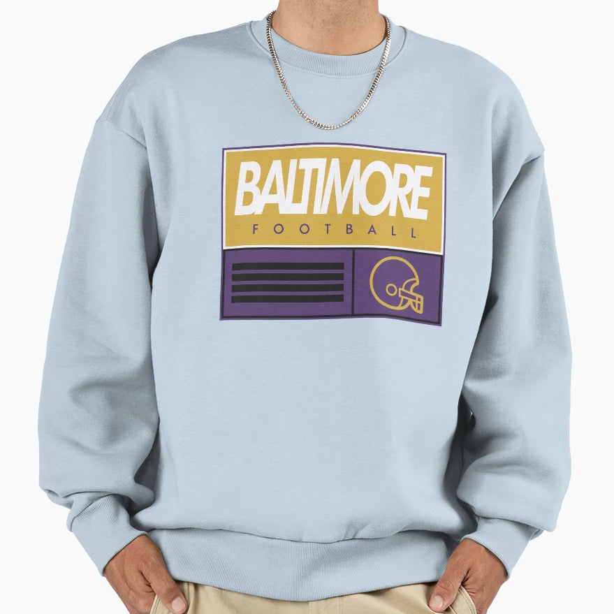 Baltimore Football Sweatshirt - Trendy Graphic Men Women - T-Shirt, Sweatshirt, Hoodie
