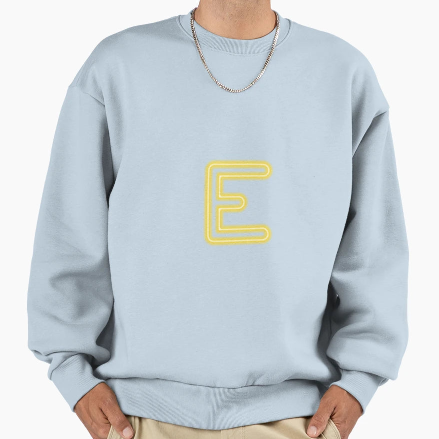 Neon E Sweatshirt - Unique Graphic Unisex - T-Shirt, Sweatshirt, Hoodie