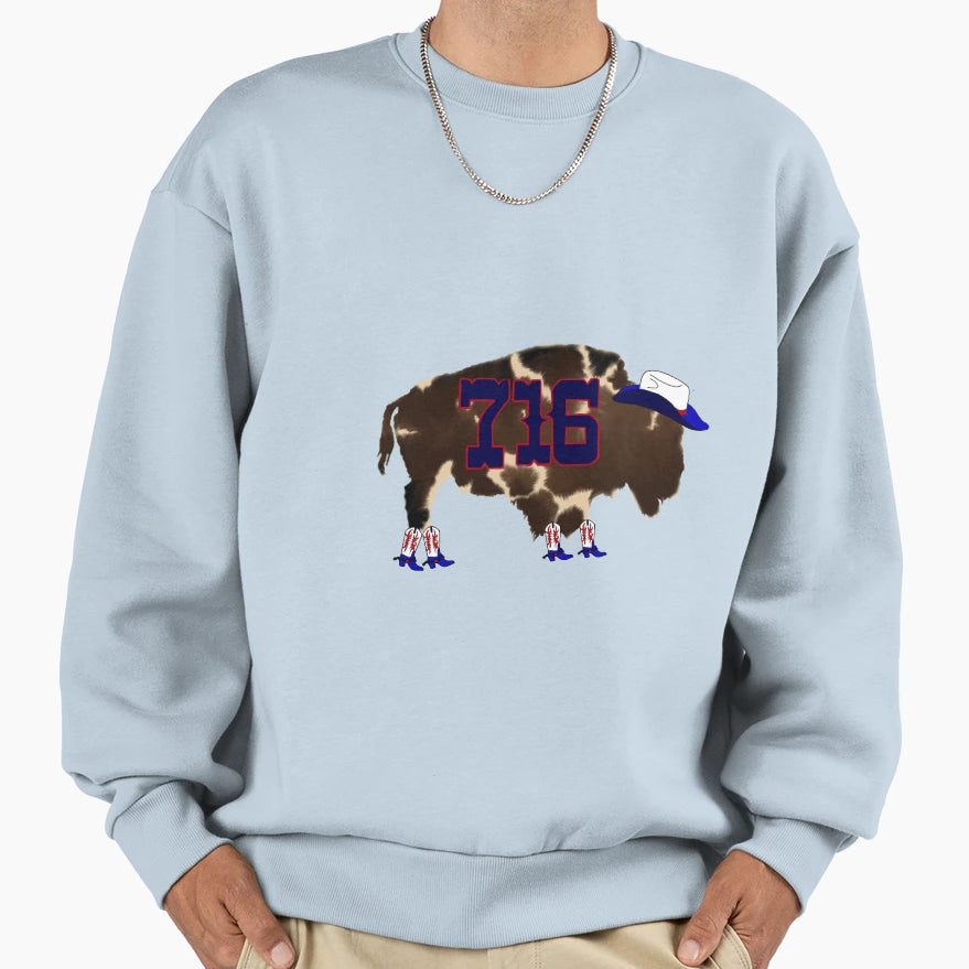Buffalove7 Sweatshirt - Minimalist Print for Adults - T-Shirt, Sweatshirt, Hoodie