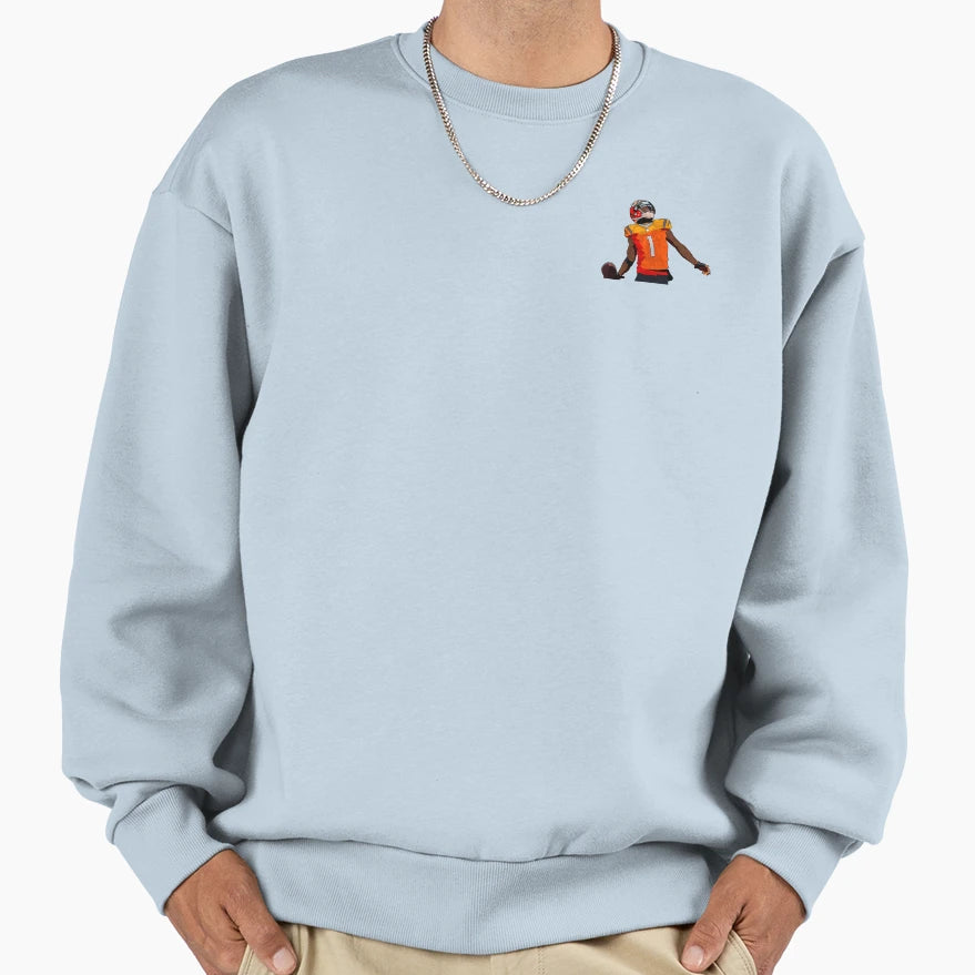 Jamarr Chase Textured Sweatshirt - Casual Everyday Wear for Adults - T-Shirt, Sweatshirt, Hoodie