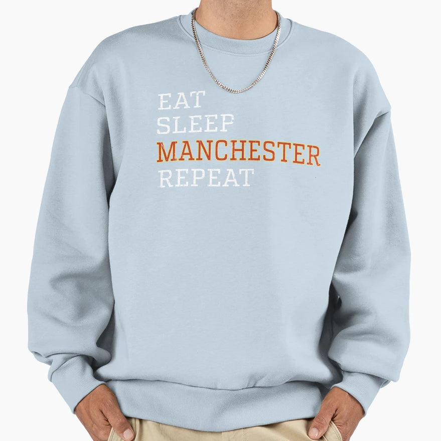 Eat Sleep Mu Repeat Sweatshirt - Unique Graphic Unisex - T-Shirt, Sweatshirt, Hoodie