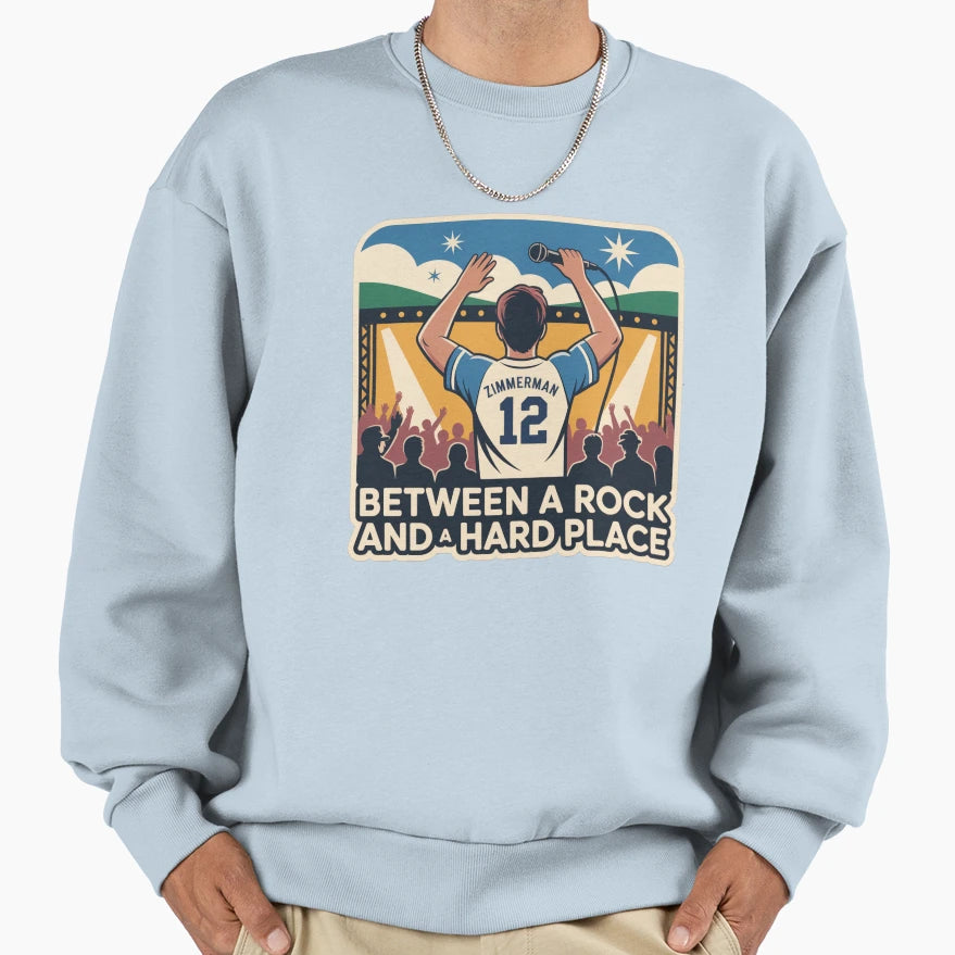Between Rock Hard Place Country Sweatshirt - Unique Graphic for Adults - T-Shirt, Sweatshirt, Hoodie