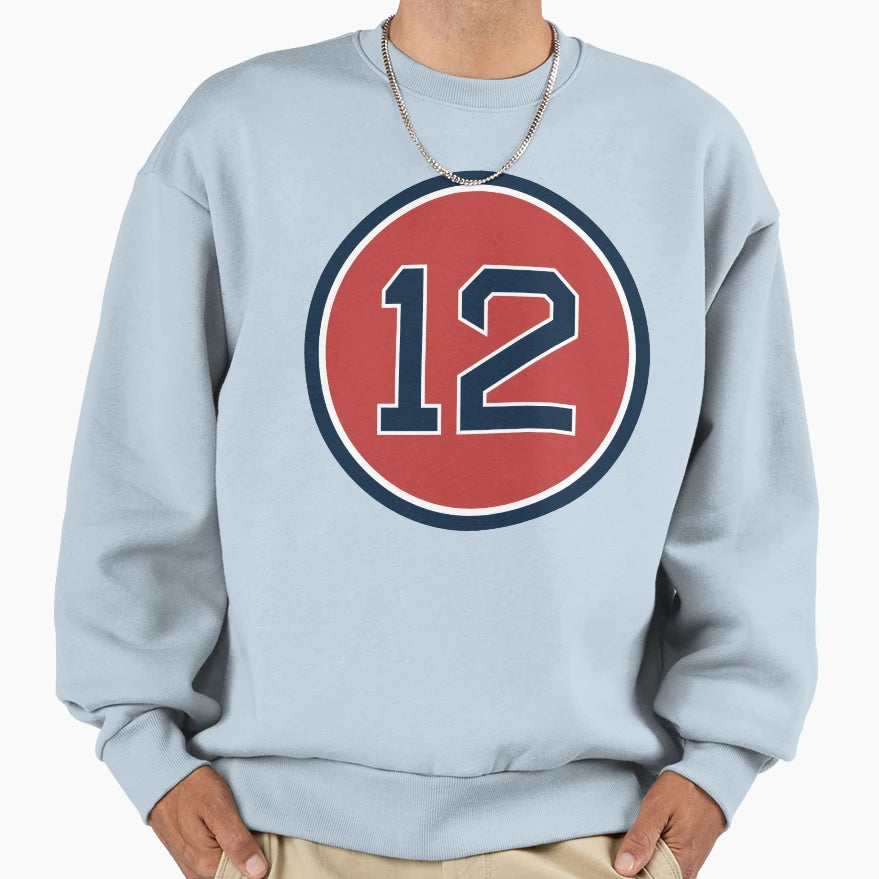 Brock Holt 12 Jersey Number Sweatshirt - Novelty Apparel for Adults - T-Shirt, Sweatshirt, Hoodie