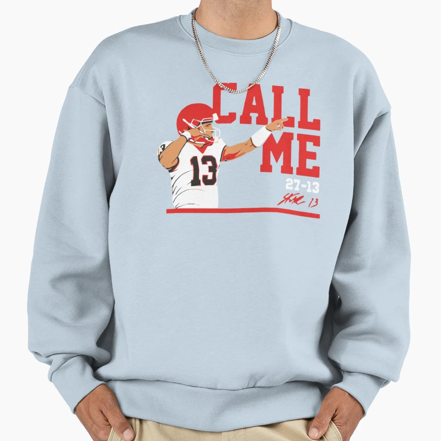 Stetson Bennett Call Me Sweatshirt - Minimalist Print Unisex - T-Shirt, Sweatshirt, Hoodie
