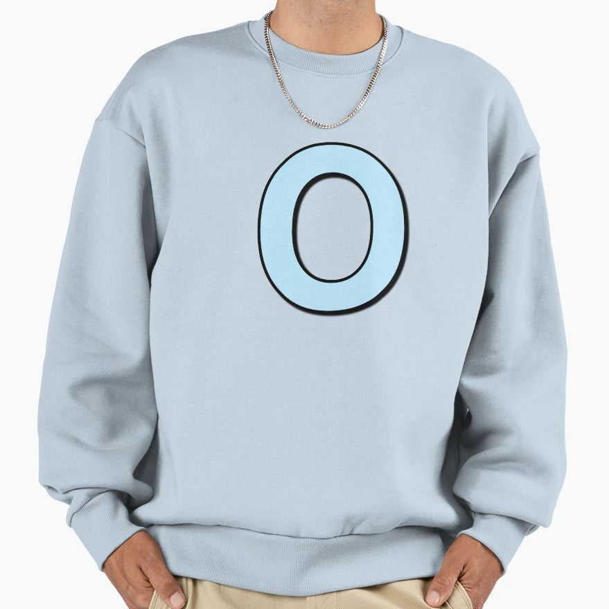 Blue Letter O Sweatshirt - Custom Art Print Unisex - T-Shirt, Sweatshirt, Hoodie