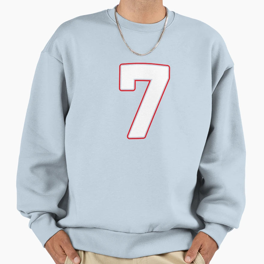 Jersey Number 7 Player Number Seven T-Shirt - Aesthetic Graphic for Adults - T-Shirt, Sweatshirt, Hoodie