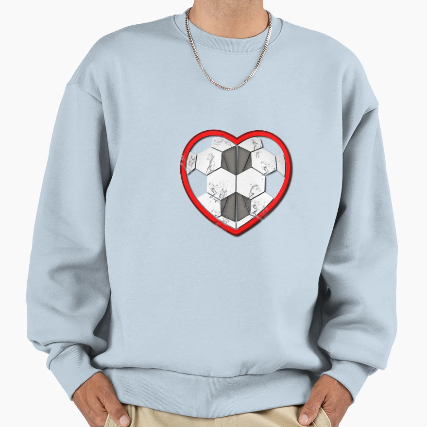 Soccerball Heart T-Shirt - Casual Everyday Wear for Adults - T-Shirt, Sweatshirt, Hoodie