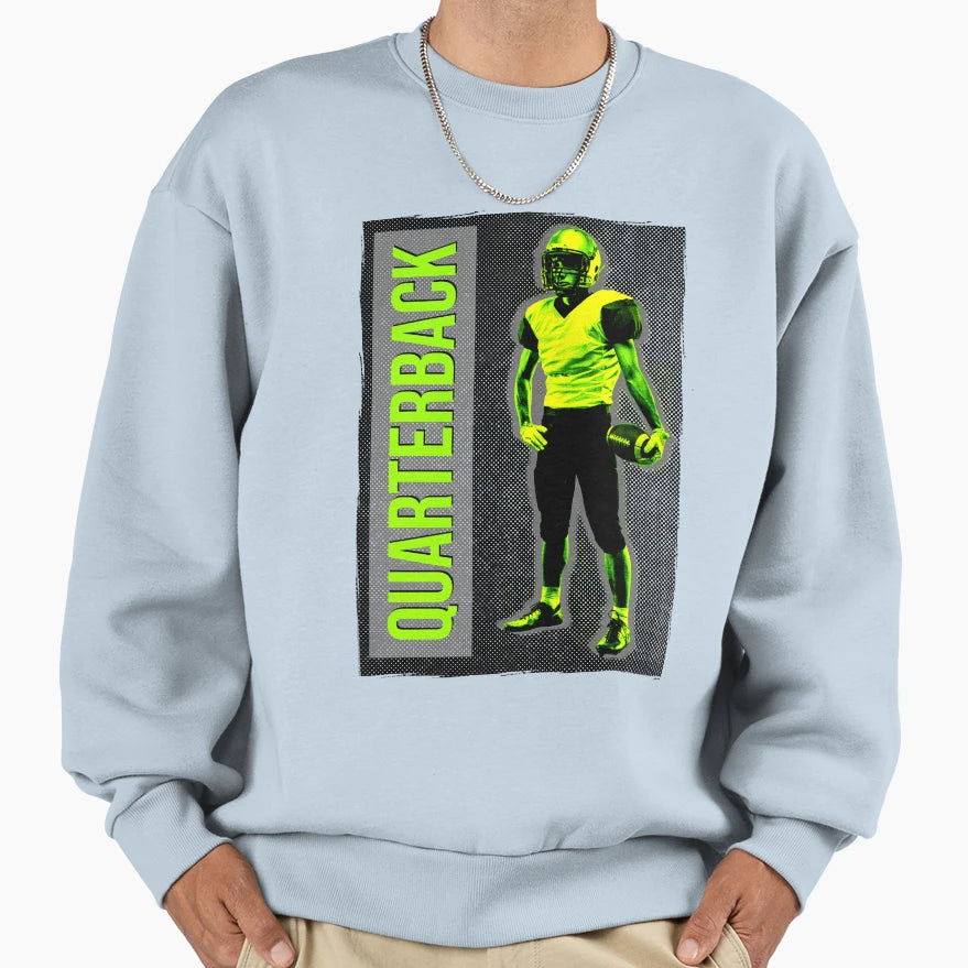 American Football Quarterback Sweatshirt - Aesthetic Graphic Men Women - T-Shirt, Sweatshirt, Hoodie