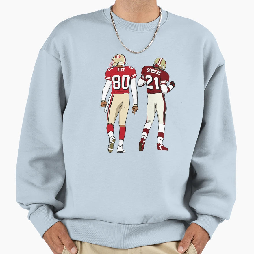 Deion Sanders Jerry Rice Sweatshirt - Casual Everyday Wear Men Women - T-Shirt, Sweatshirt, Hoodie