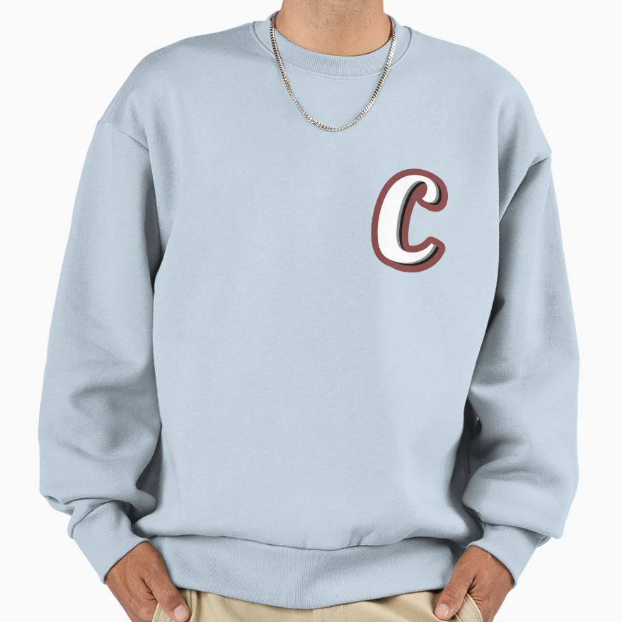 Letter C Sweatshirt - Minimalist Print Men Women - T-Shirt, Sweatshirt, Hoodie
