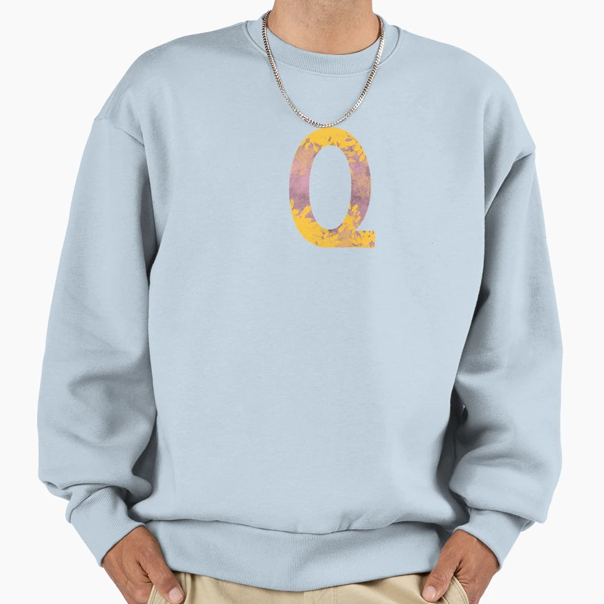 Monogram Q Bold Floral Sweatshirt - Graphic Print for Adults - T-Shirt, Sweatshirt, Hoodie
