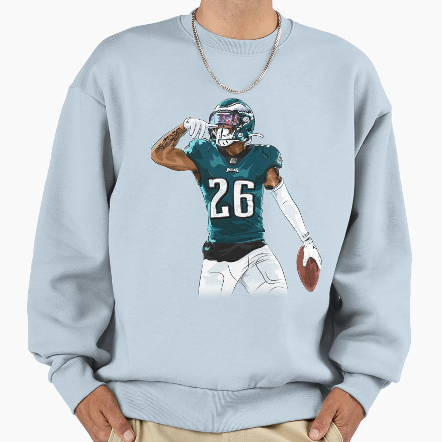 Miles Sanders Sweatshirt - Aesthetic Graphic for Adults - T-Shirt, Sweatshirt, Hoodie