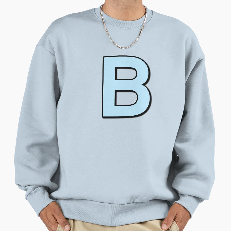Blue Letter B Sweatshirt - Novelty Apparel Unisex - T-Shirt, Sweatshirt, Hoodie