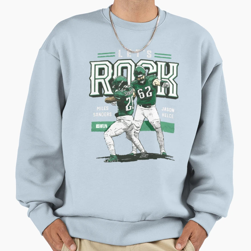 JK And Miles Sanders Lets Rock Sweatshirt - Novelty Apparel Unisex - T-Shirt, Sweatshirt, Hoodie
