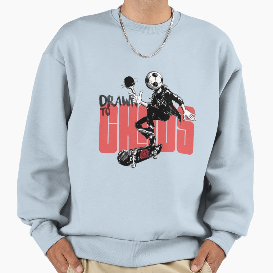 Football Head Sport Fans Skaters Sweatshirt - Trendy Graphic for Adults - T-Shirt, Sweatshirt, Hoodie