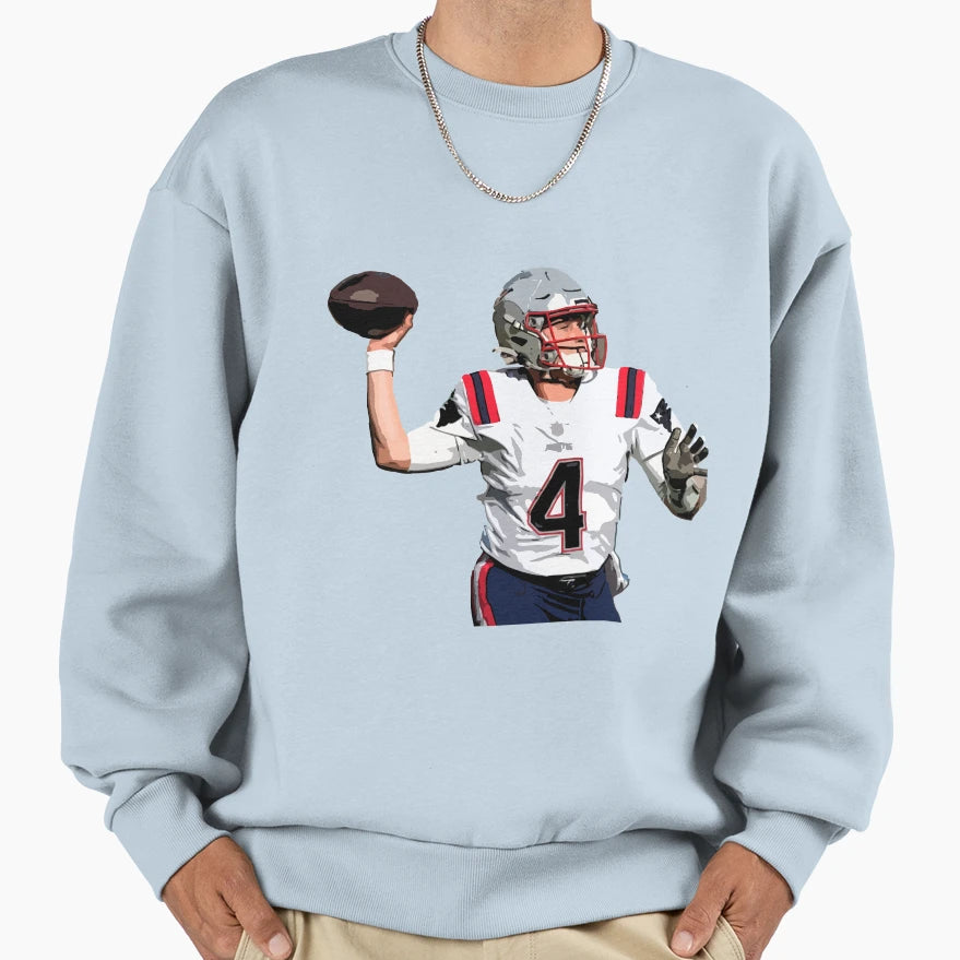 Bailey Zappe Sweatshirt - Custom Art Print Unisex - T-Shirt, Sweatshirt, Hoodie