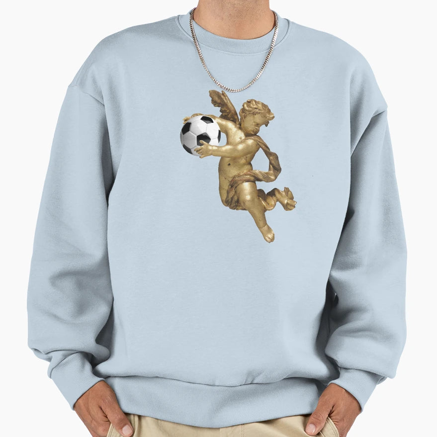 Golden Angel God Football Sweatshirt - Unique Graphic Unisex - T-Shirt, Sweatshirt, Hoodie